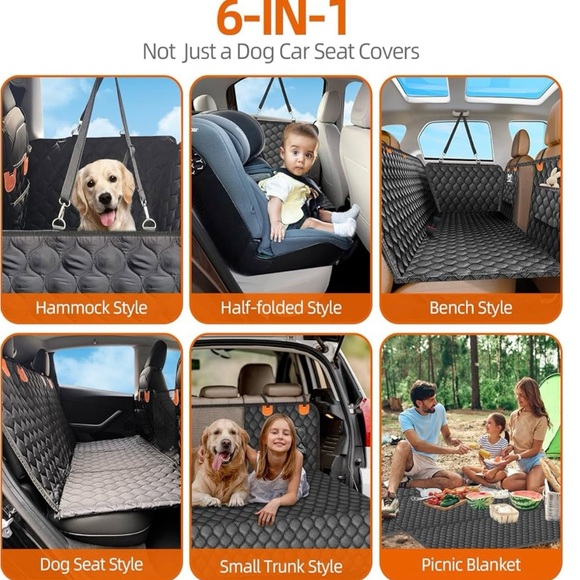 Black Dog Car Seat Cover - Picture 6 of 7